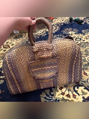 Woven Boho Colorful Satchel Bag - Made in Mexico